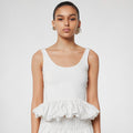 Women's Scoop Neck Sleeveless Peplum Top